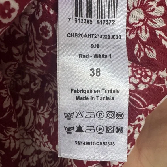 See By Chloe Burgundy Floral Blouse - Picture 5 of 6